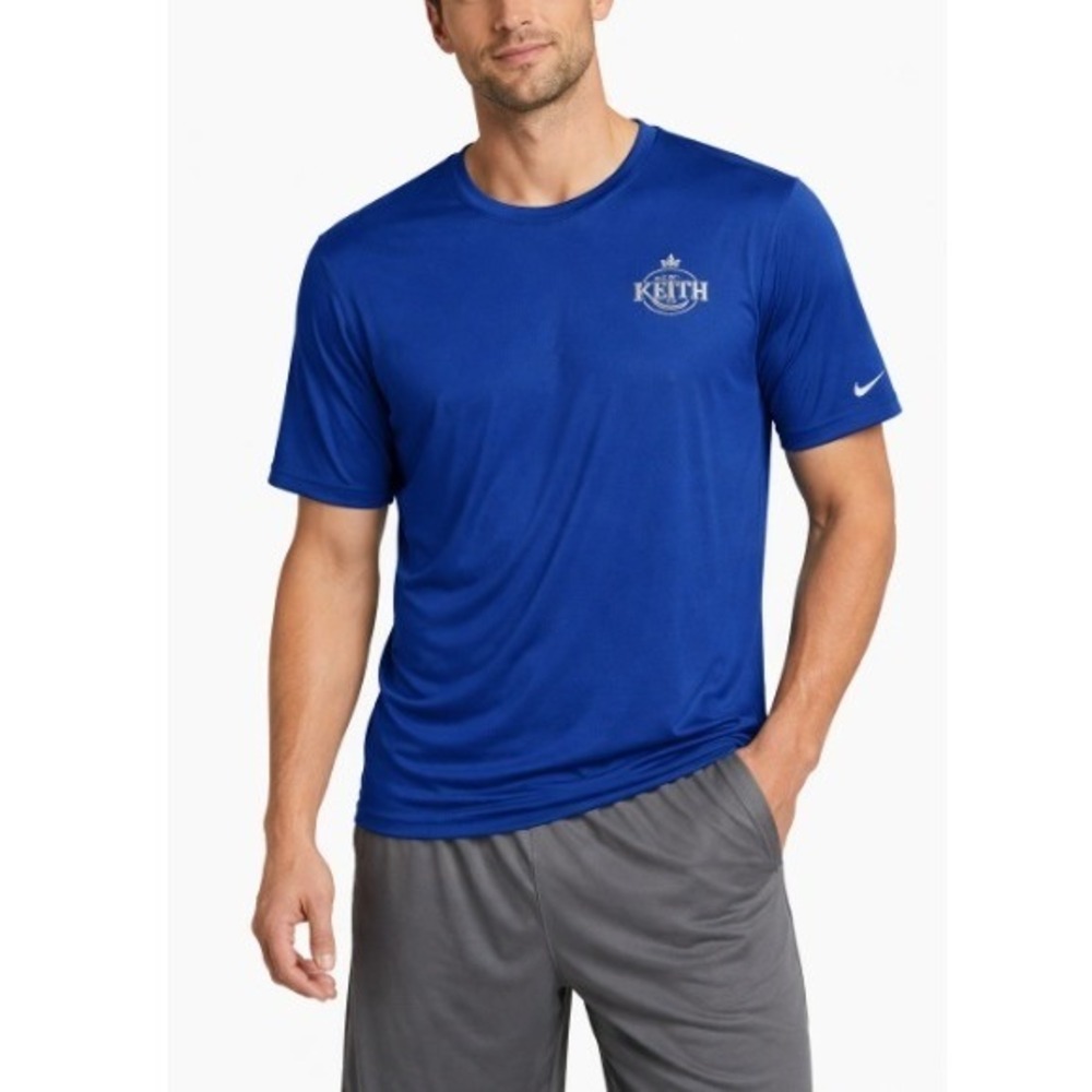 Nike Men's Blue Ben Keith Embroidered Logo Short Sleeve Crew Neck Tee Size‎ XL